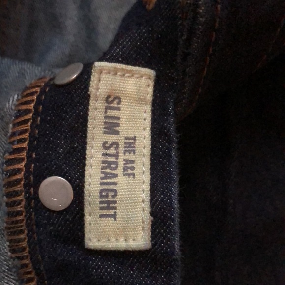 Abercrombie & Fitch Men’s Slim Straight Dark Blue Jeans 34x32 - Picture 3 of 4